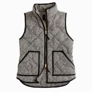 J. Crew Herringbone Excursion Downfilled Quilted Vest Size Small